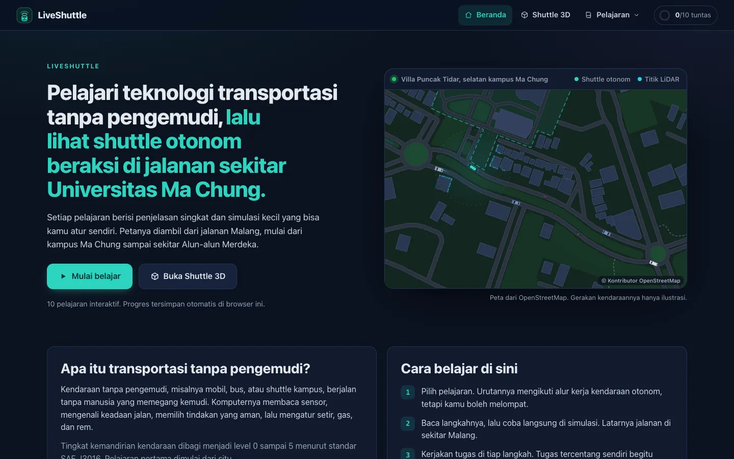 LiveShuttle: Learn Driverless Transport